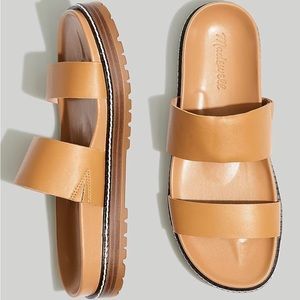 The Charley Double-Strap Slide Sandal size 8 Madewell Sandals
